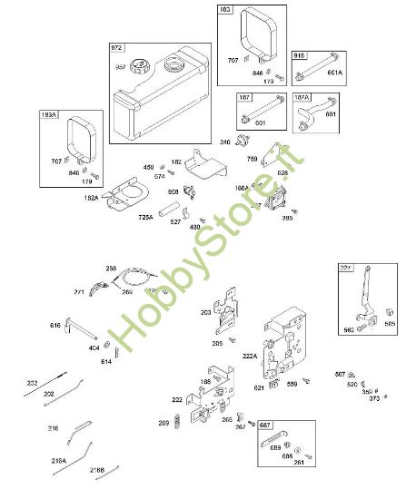 G - Serbatoio carburante, flessibili, pompa, comandi B&S - 28 €¦ 28B707-1146-E1 brand Stihl